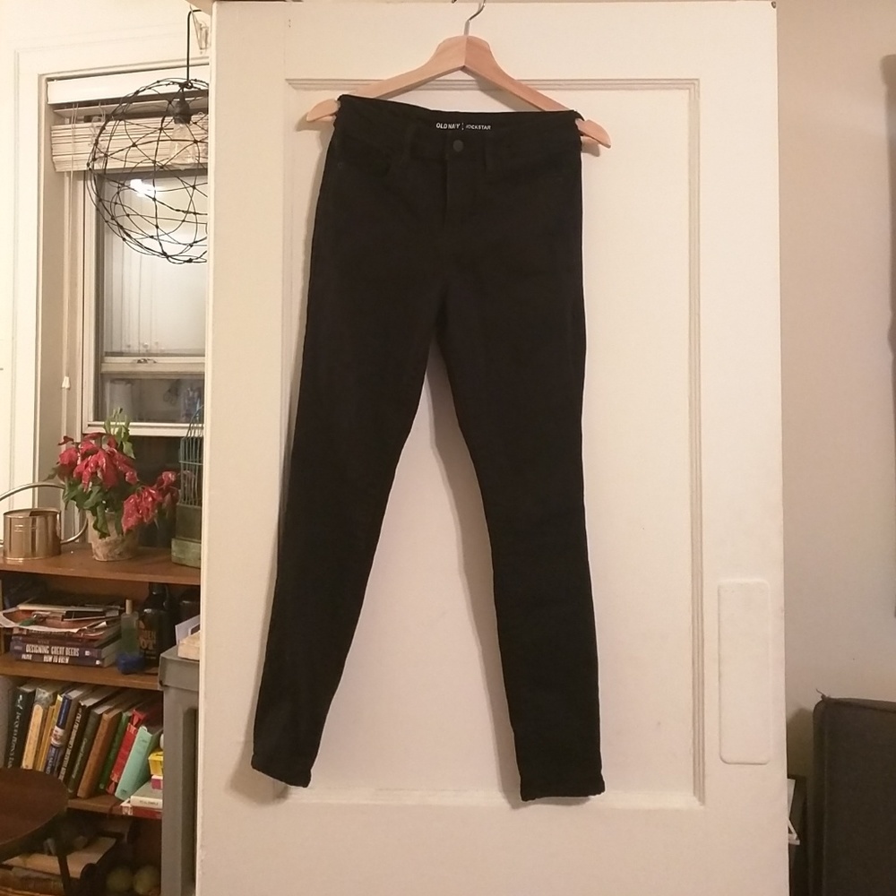 Black Old Navy high rise jeans sz 6P